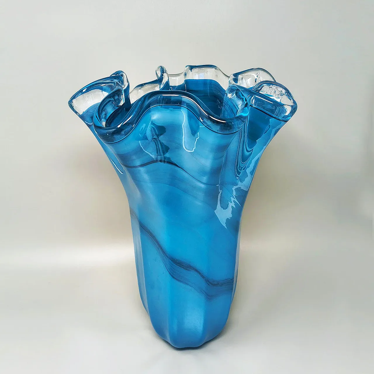 Fazzoletto Murano glass vase by Dogi, 1970s 3
