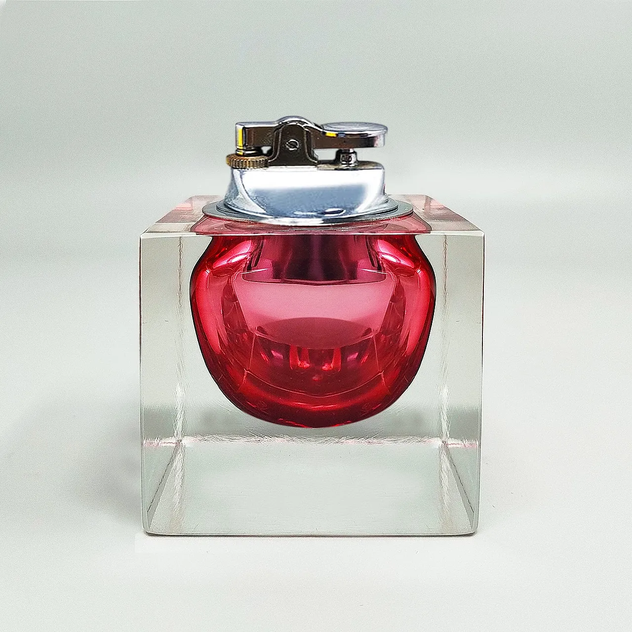 Flavio Poli Murano sommerso glass table lighter, 1960s 2