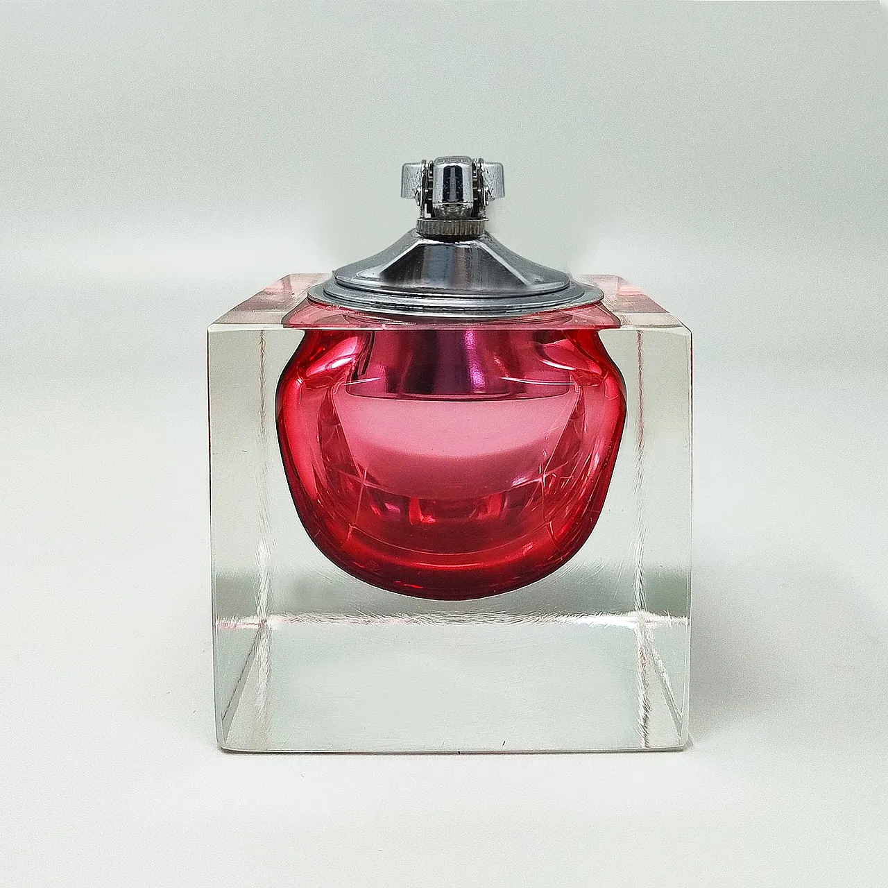 Flavio Poli Murano sommerso glass table lighter, 1960s 4