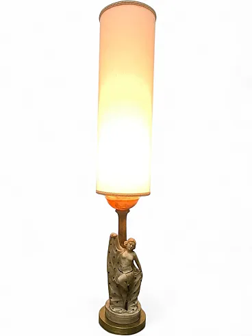 Lampada da tavolo Art Déco con figura femminile, '900