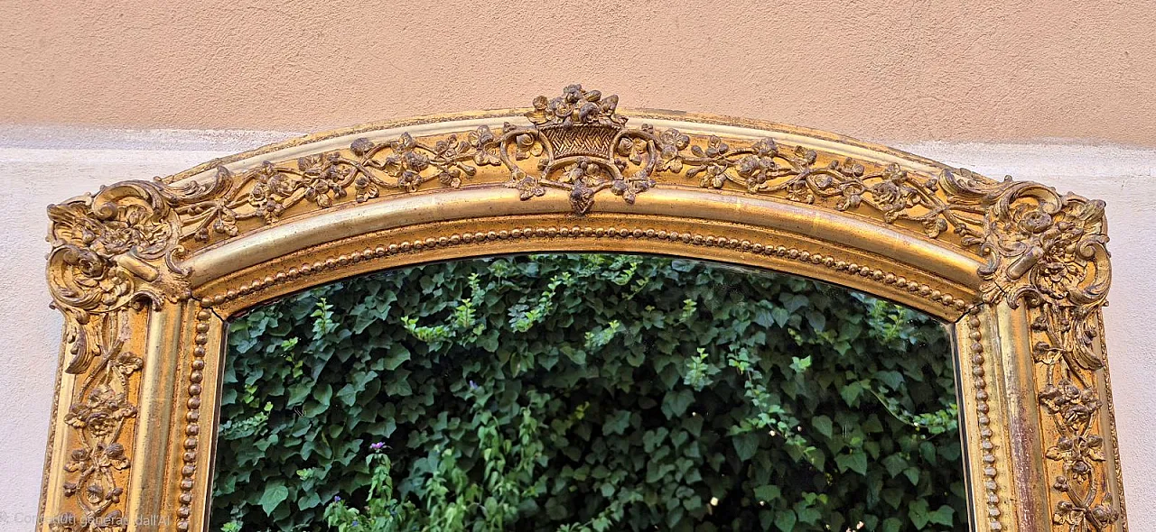 Specchiera in legno dorato, metà ‘800 4