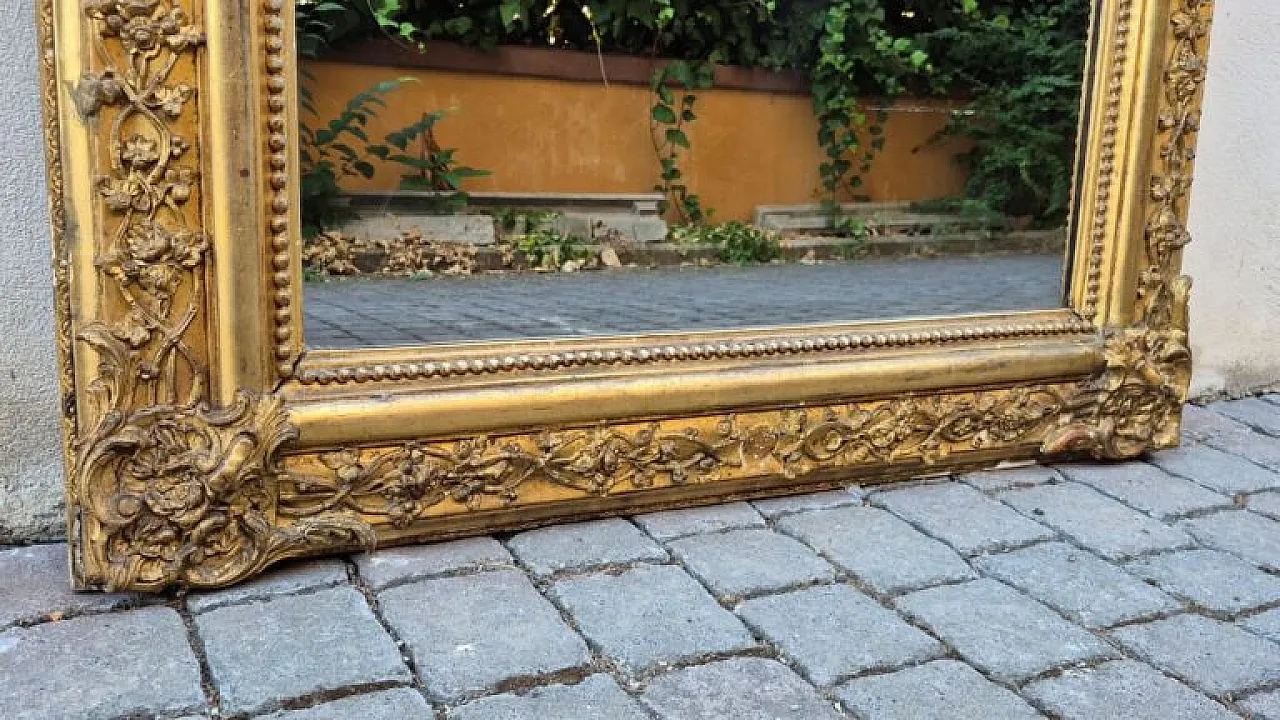 Specchiera in legno dorato, metà ‘800 5