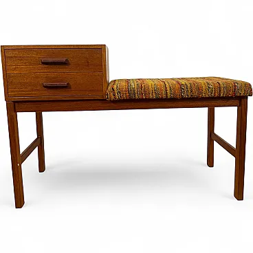 Telephone Bench danese in teak, anni ’60