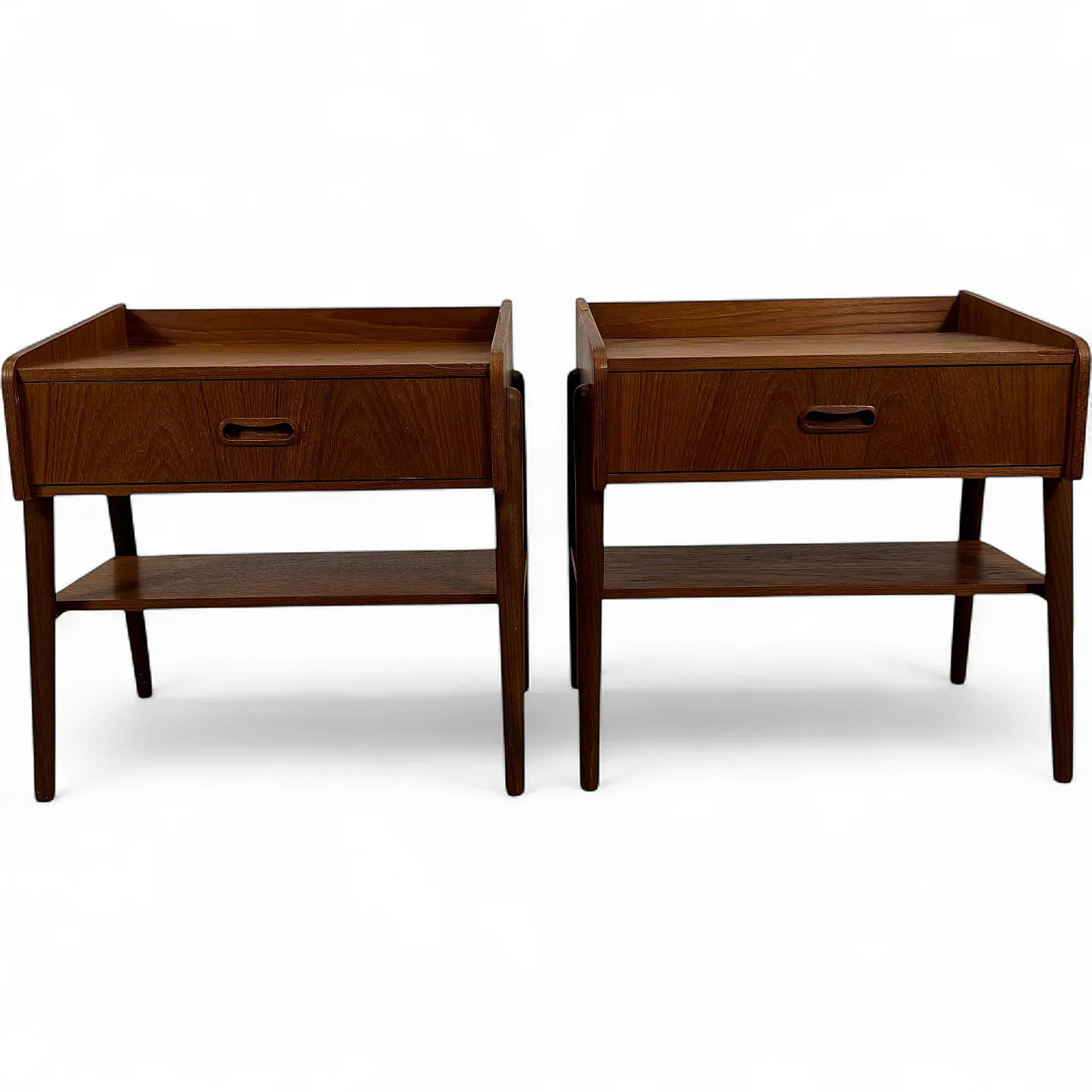 Pair of Danish teak nightstands, 1960s 14