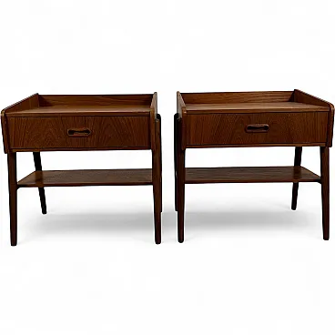 Pair of Danish teak nightstands, 1960s