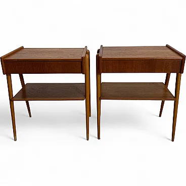Pair of Mid-Century AB Carlström teak nightstands, 1960s