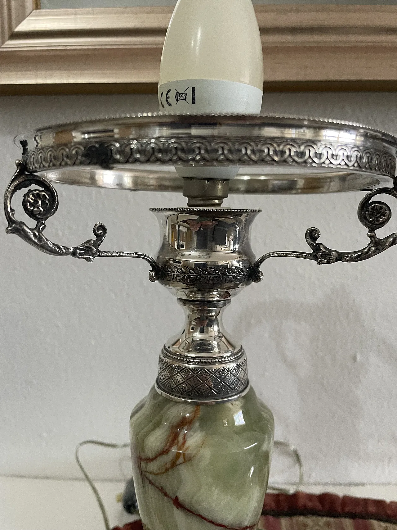 Silver abat-jour with onyx body, 1970s 5