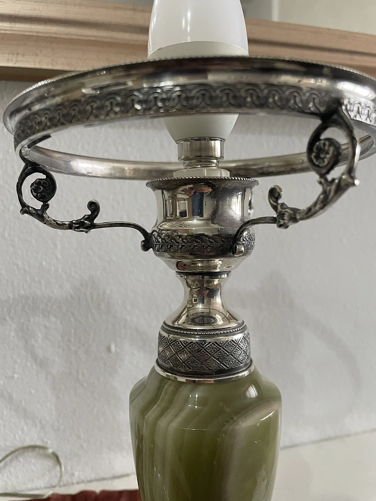 Silver abat-jour with onyx body, 1970s 6