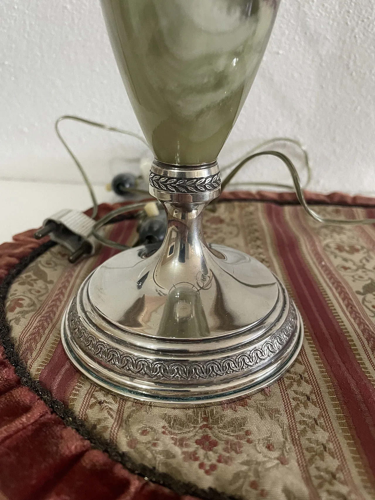 Silver abat-jour with onyx body, 1970s 7