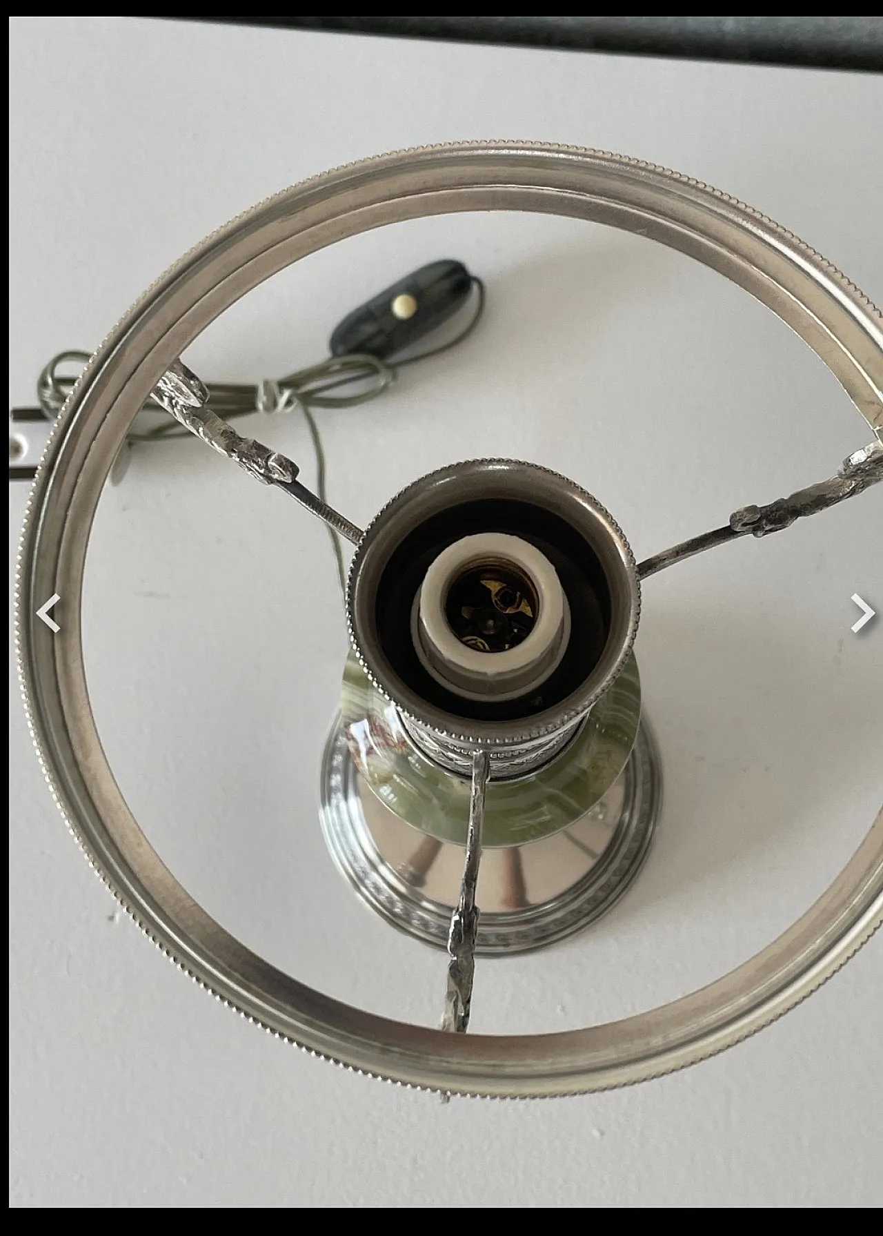 Silver abat-jour with onyx body, 1970s 16