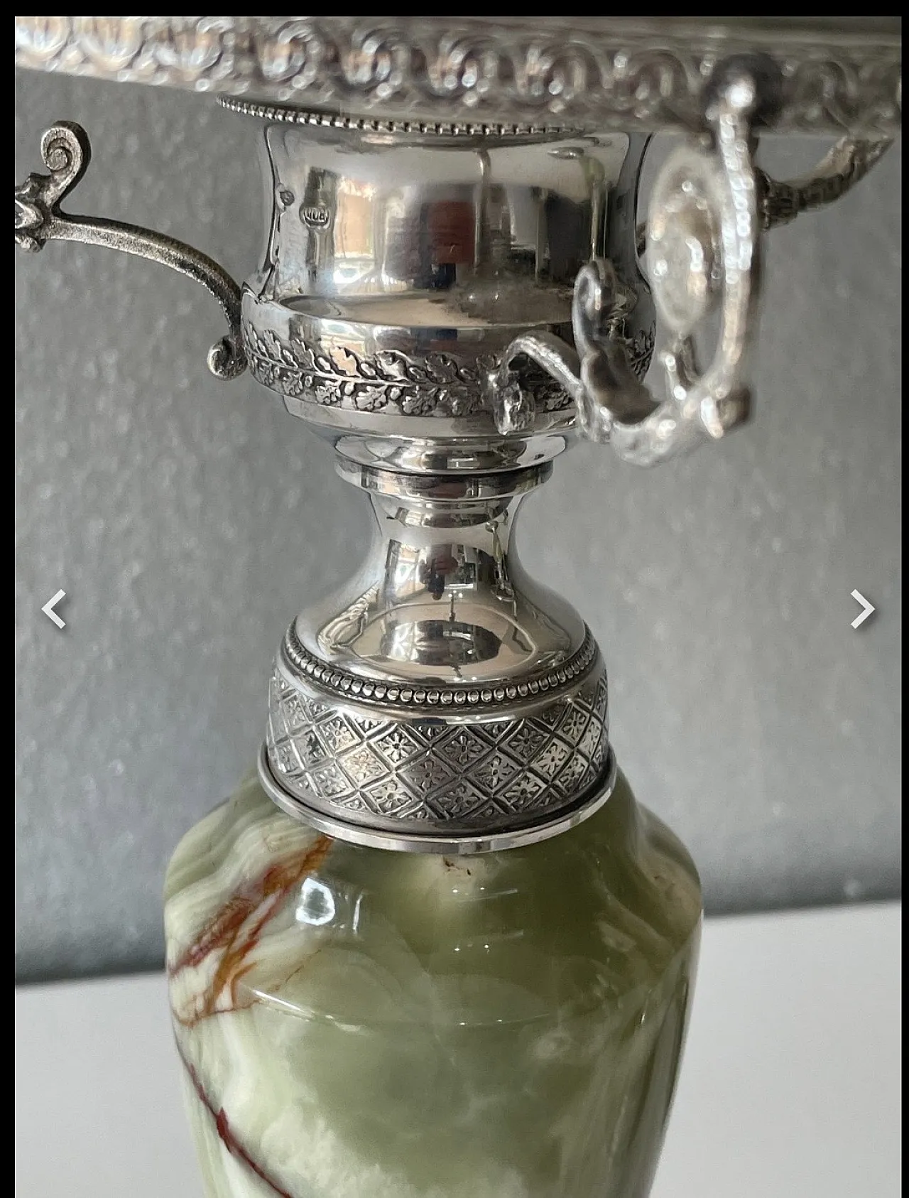 Silver abat-jour with onyx body, 1970s 17