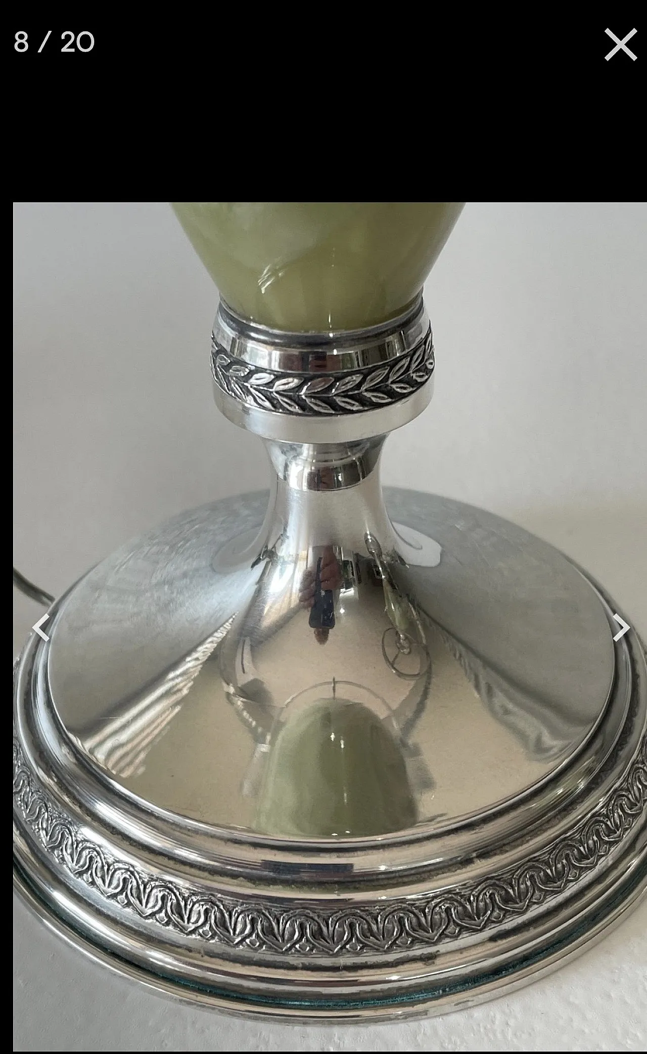 Silver abat-jour with onyx body, 1970s 18