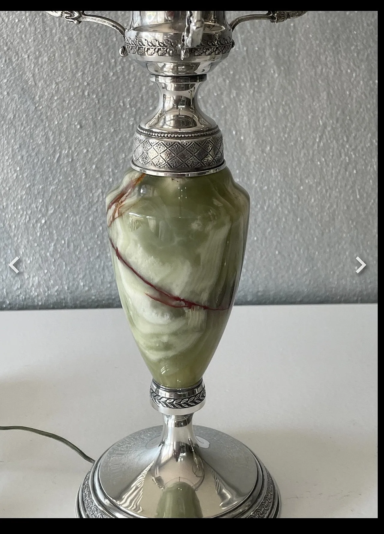 Silver abat-jour with onyx body, 1970s 20