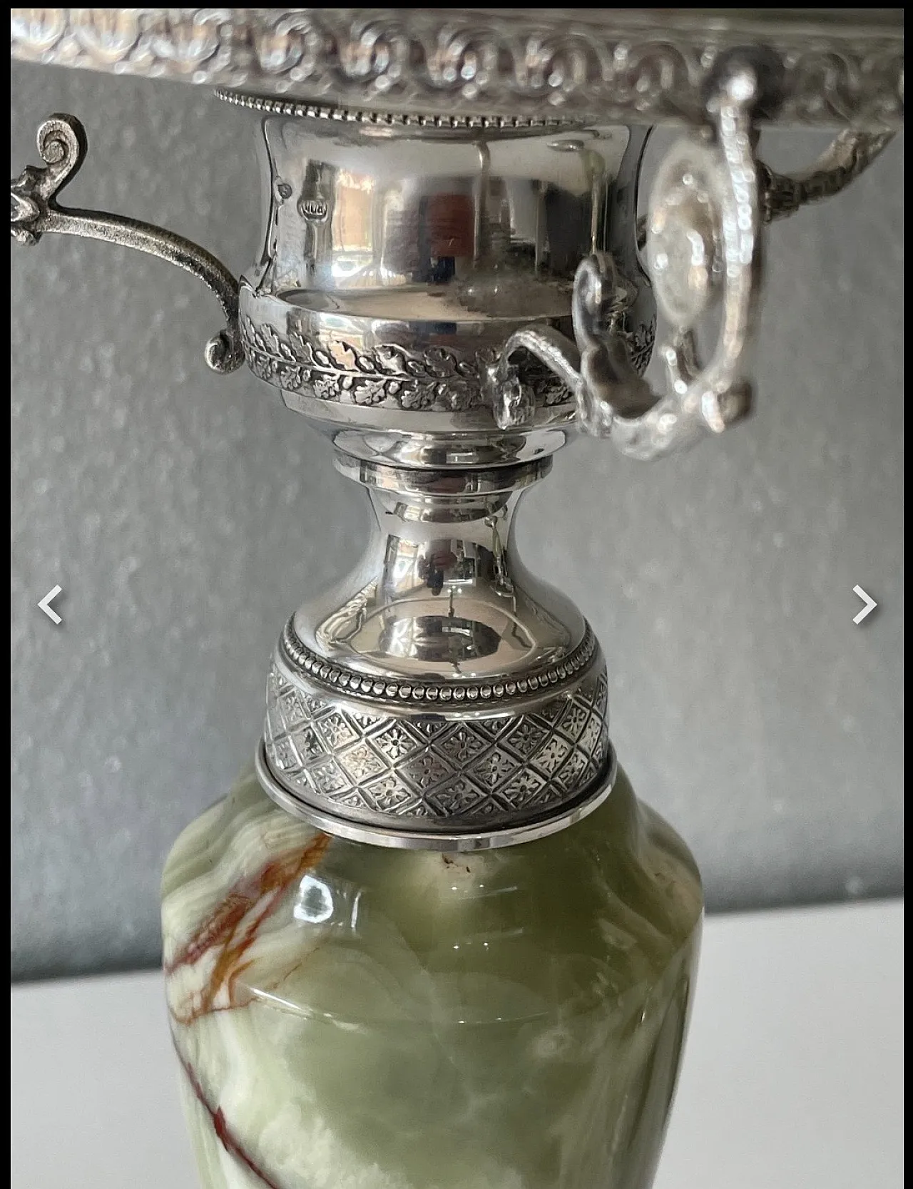 Silver abat-jour with onyx body, 1970s 22