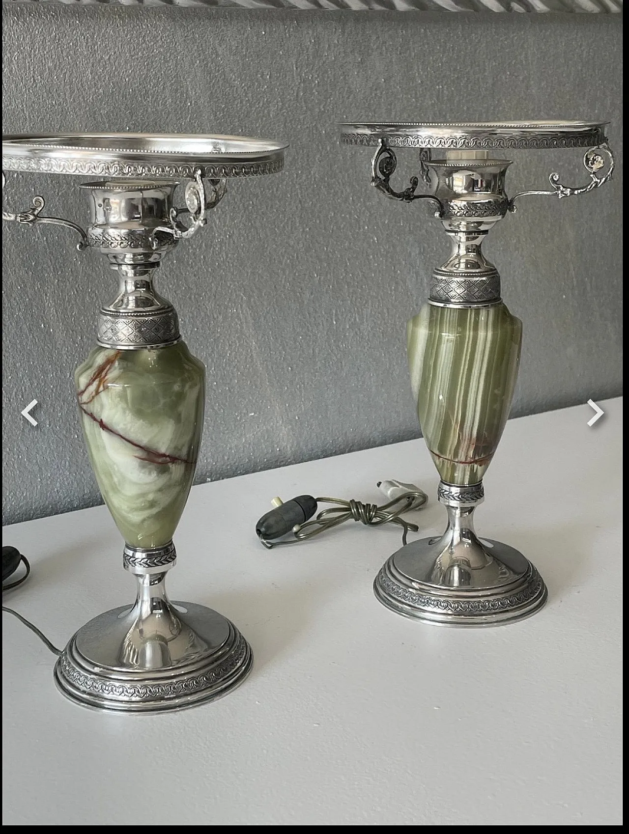Silver abat-jour with onyx body, 1970s 23
