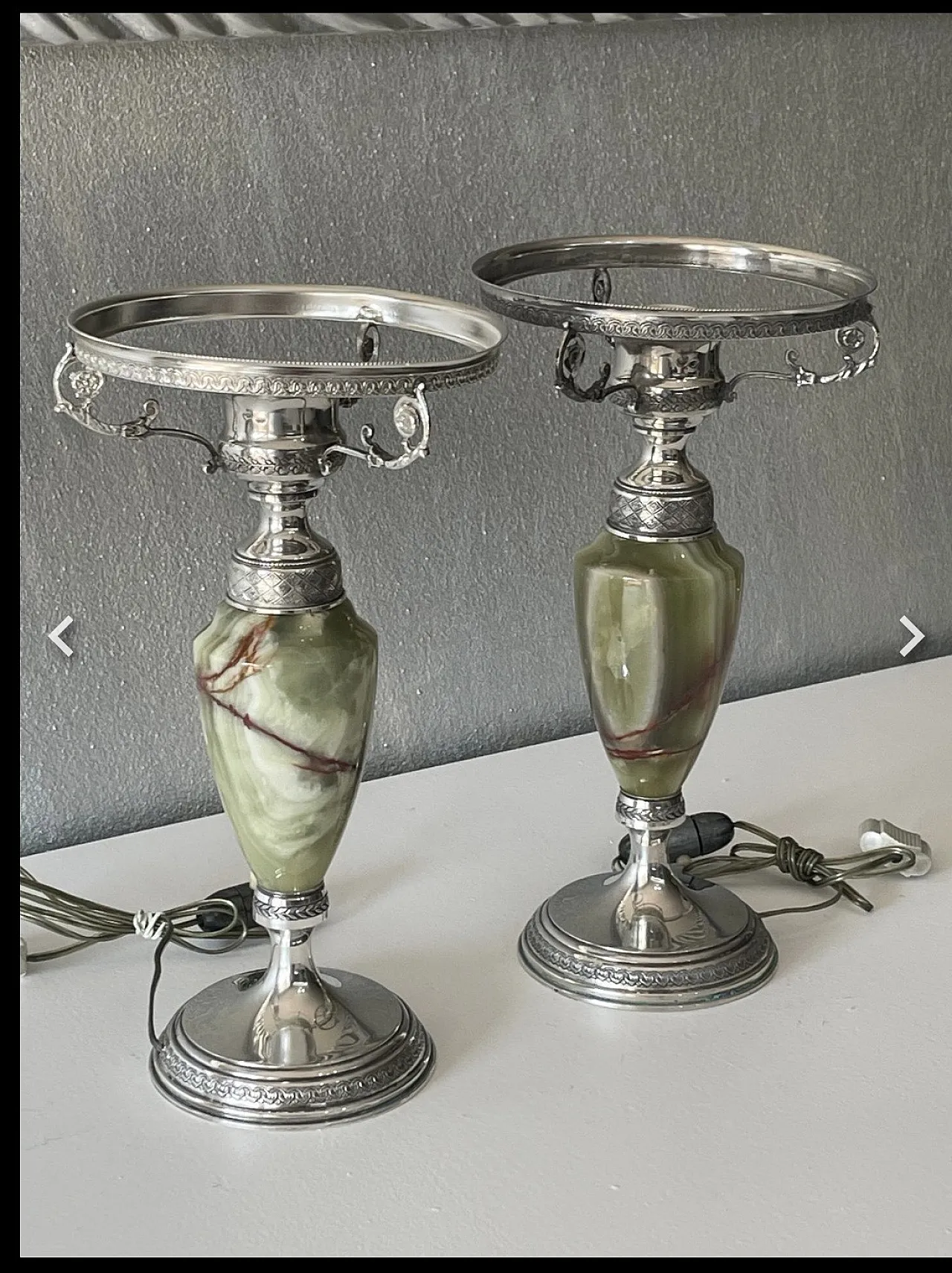 Silver abat-jour with onyx body, 1970s 24