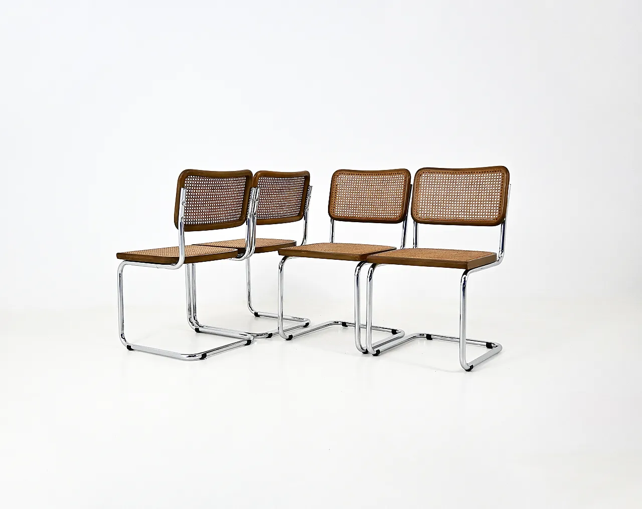 4 Sedie da pranzo stile B32 di Marcel Breuer, anni '90 1