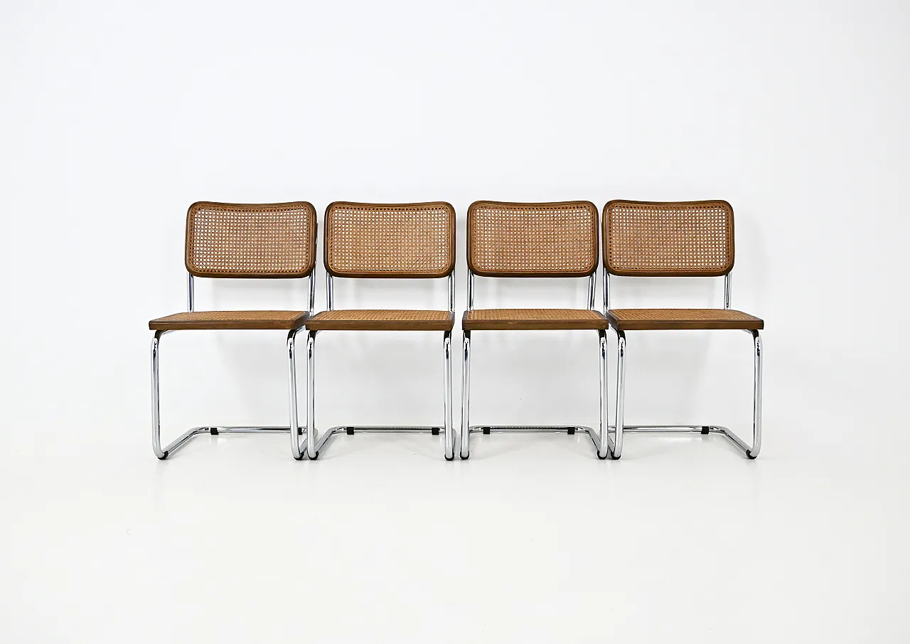 4 Sedie da pranzo stile B32 di Marcel Breuer, anni '90 3