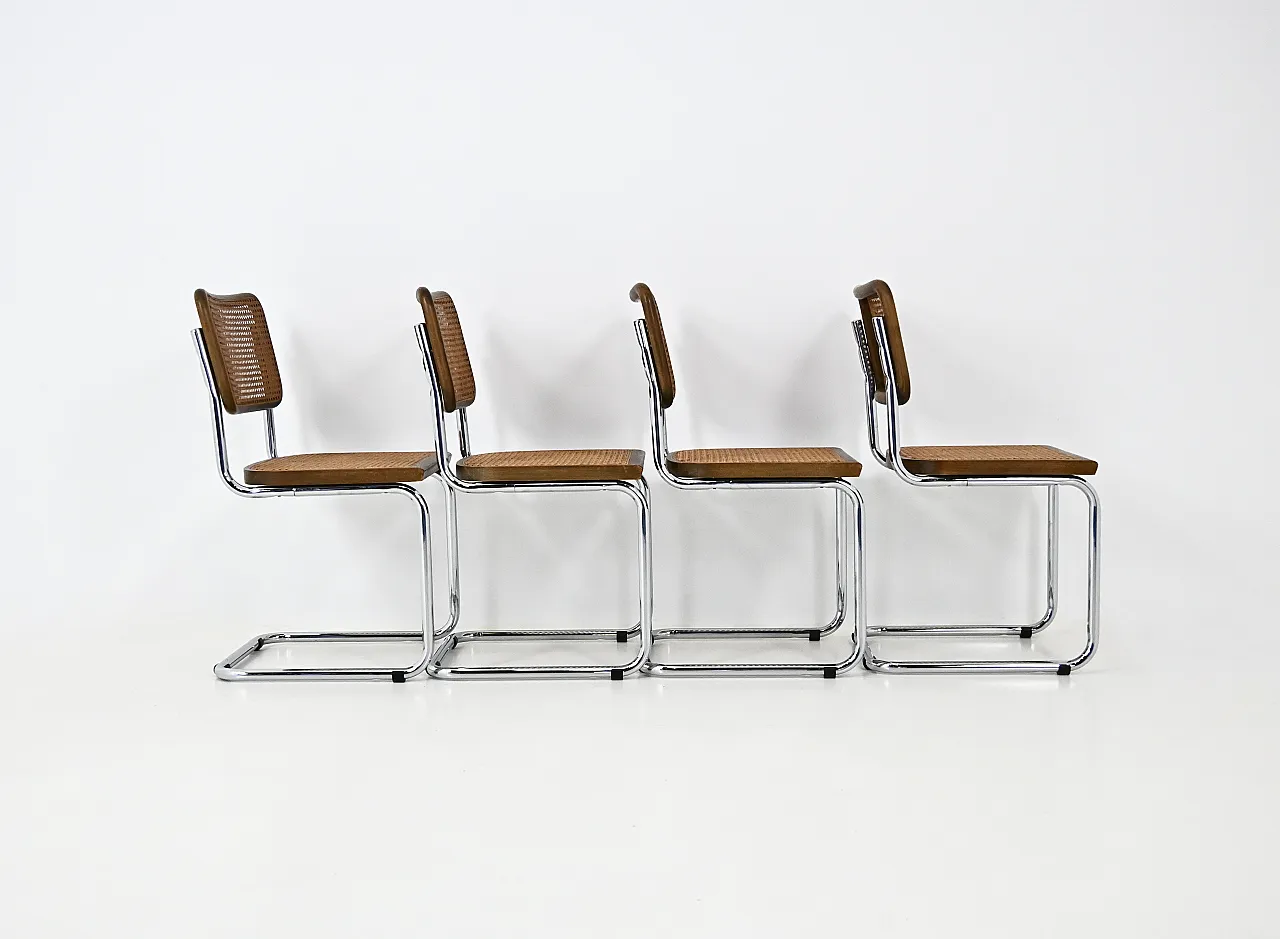 4 Sedie da pranzo stile B32 di Marcel Breuer, anni '90 4