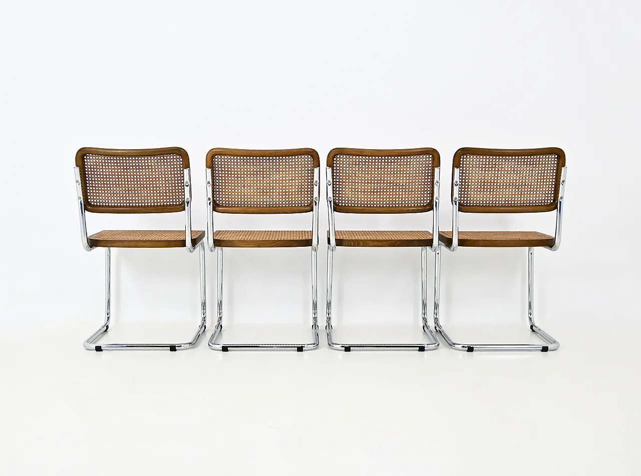 4 Sedie da pranzo stile B32 di Marcel Breuer, anni '90 5
