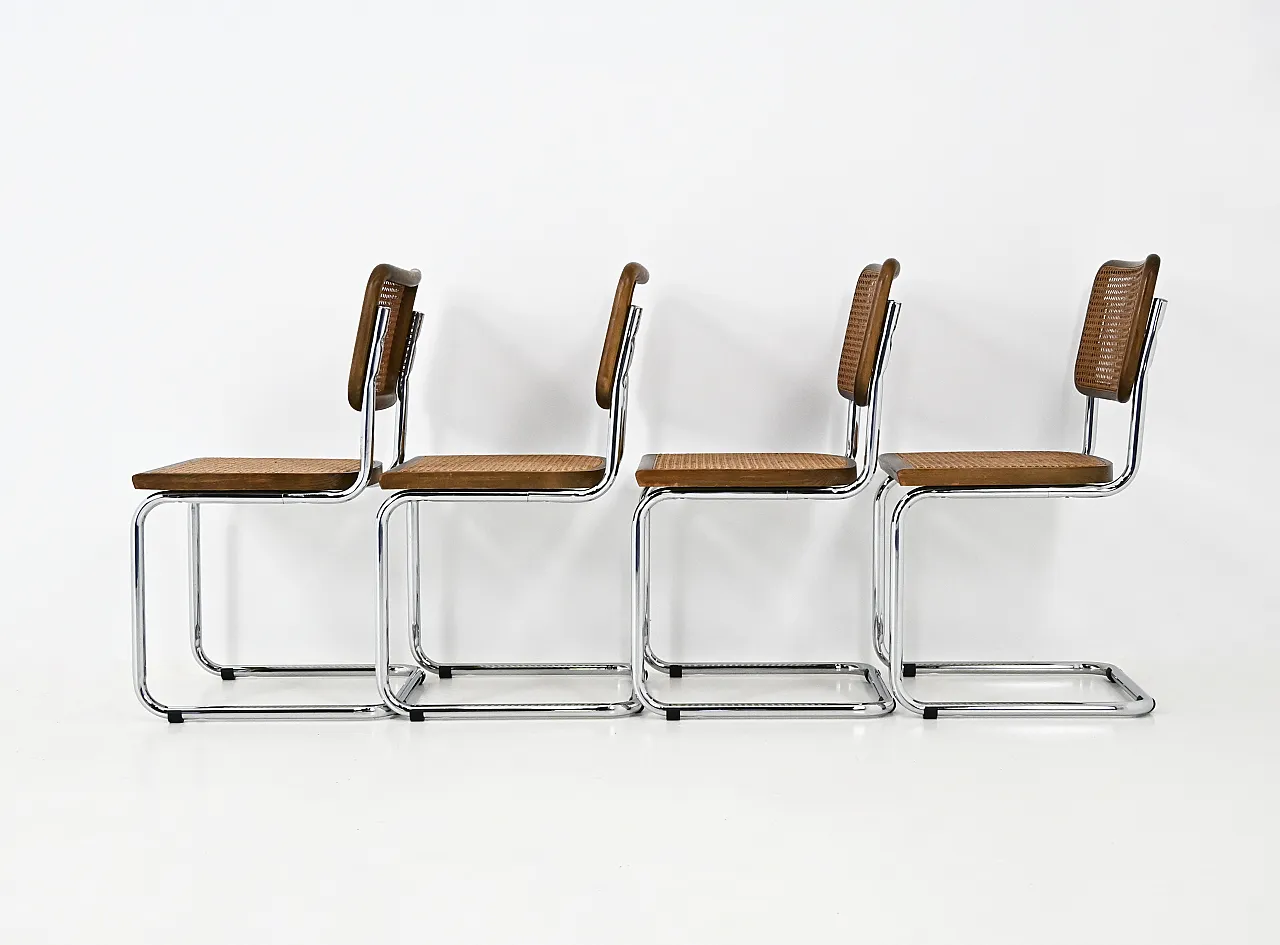 4 Sedie da pranzo stile B32 di Marcel Breuer, anni '90 6