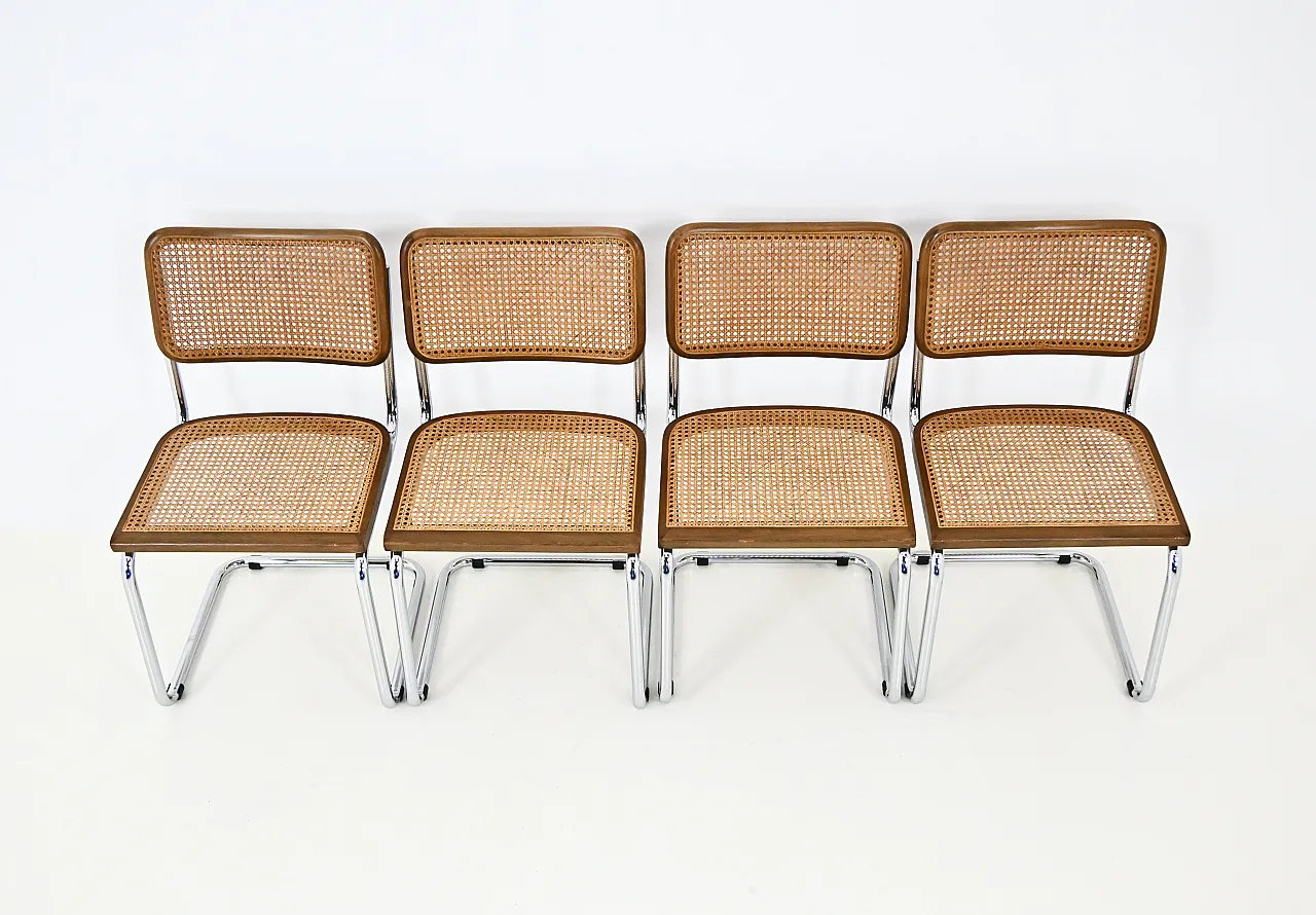 4 Sedie da pranzo stile B32 di Marcel Breuer, anni '90 7
