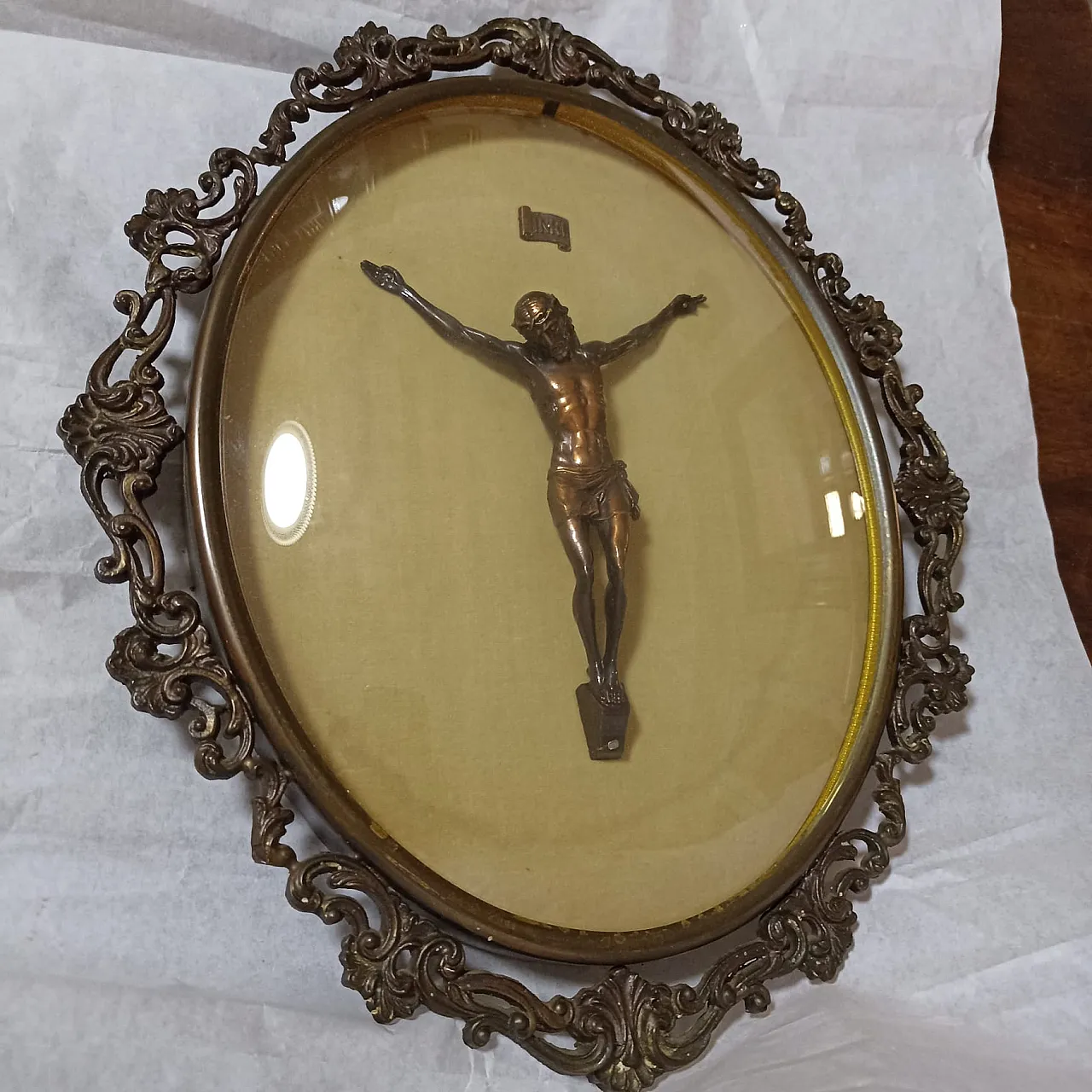 Ancient bronze crucifix, 20th century 2