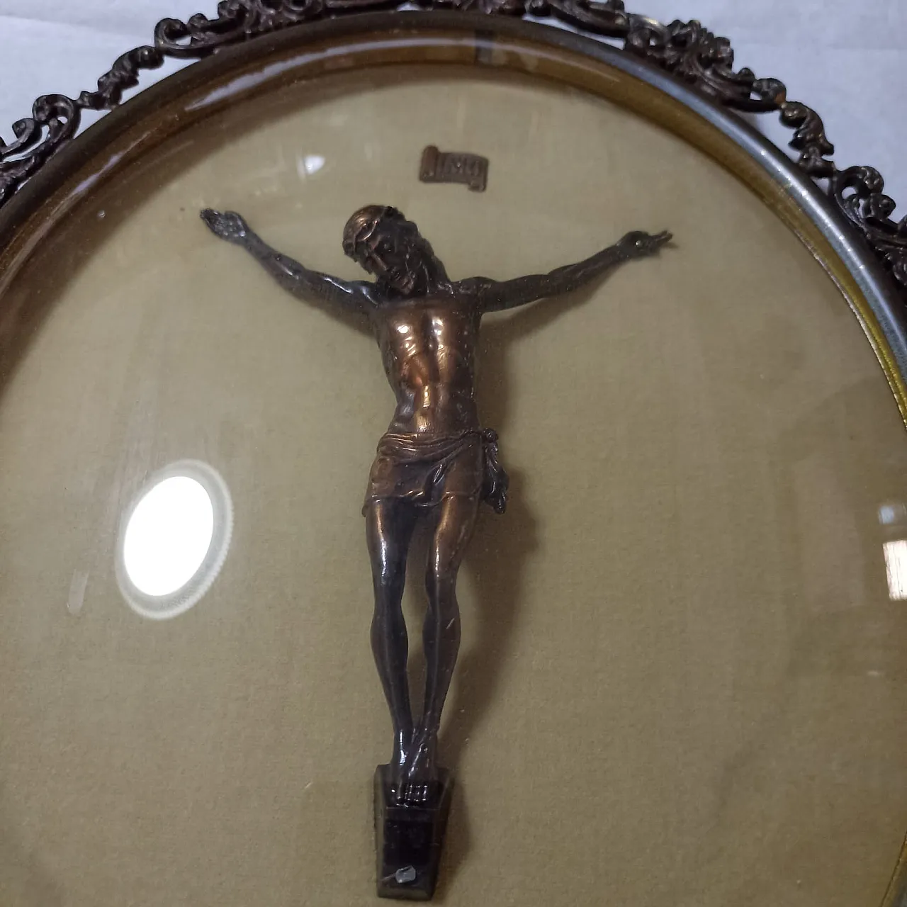 Ancient bronze crucifix, 20th century 3