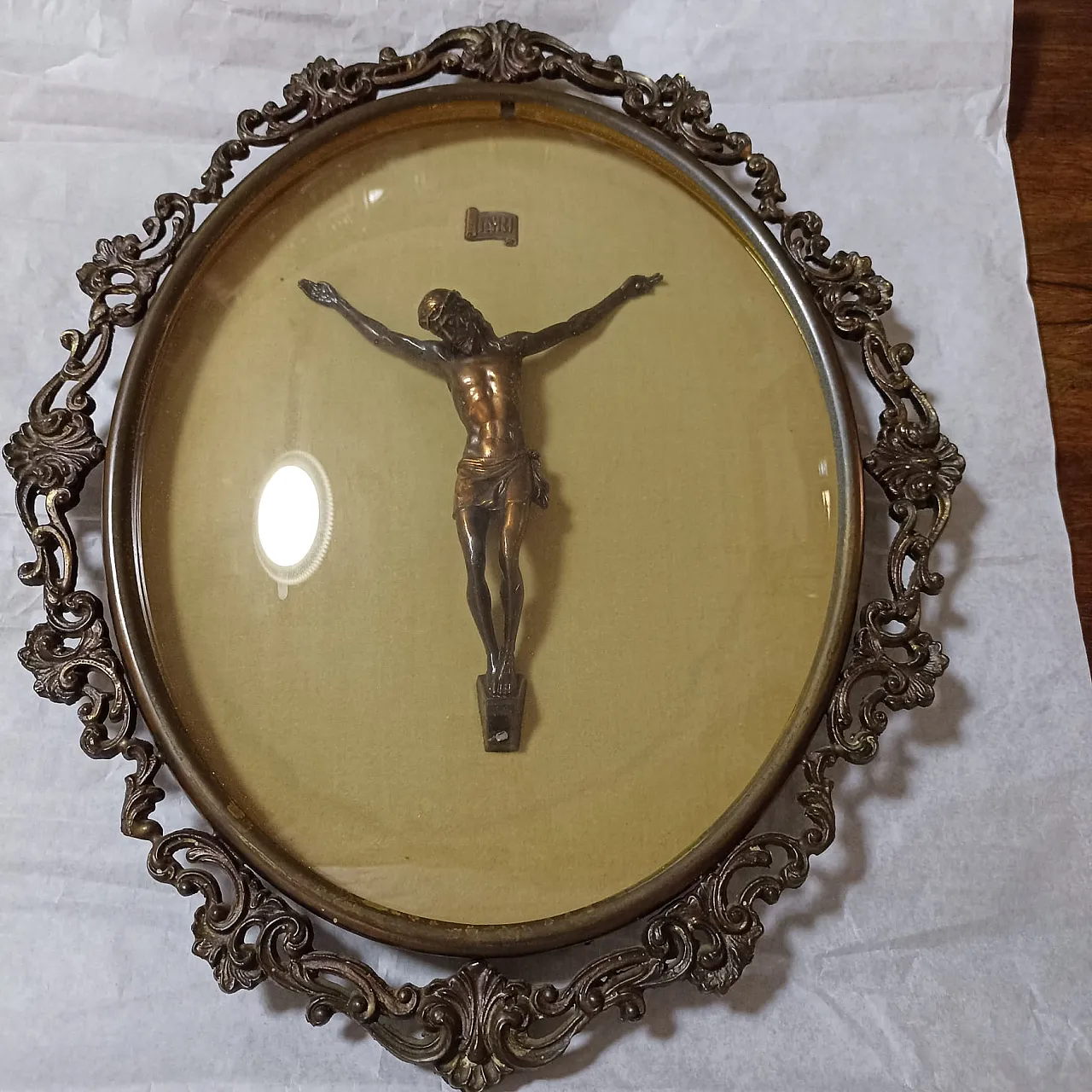 Ancient bronze crucifix, 20th century 4