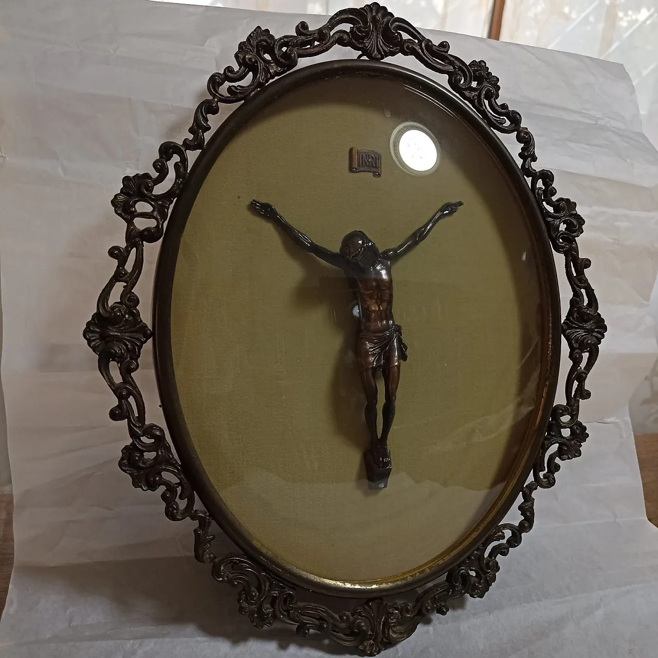 Ancient bronze crucifix, 20th century 8