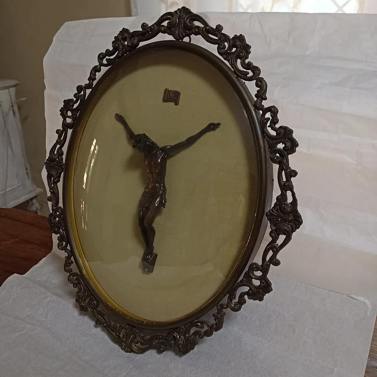 Ancient bronze crucifix, 20th century 23