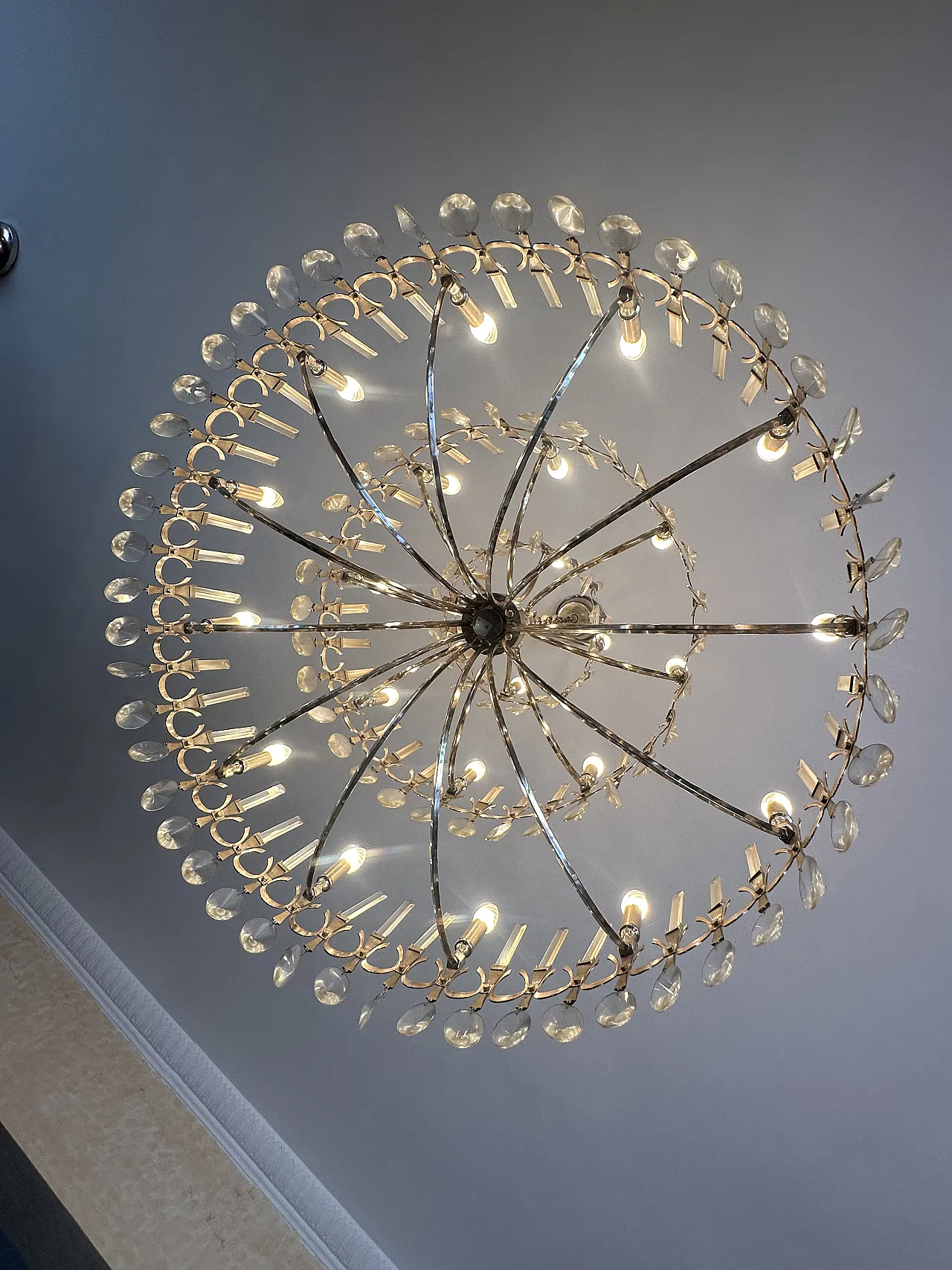 Chandelier and sconce by Gaetano Sciolari for Stilkronen, 1970s 3