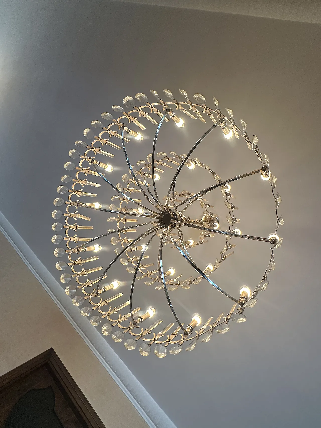 Chandelier and sconce by Gaetano Sciolari for Stilkronen, 1970s 8