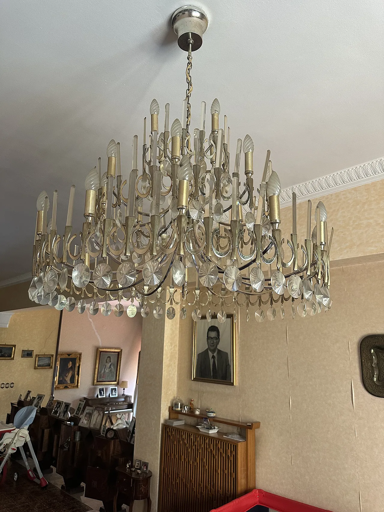 Chandelier and sconce by Gaetano Sciolari for Stilkronen, 1970s 12