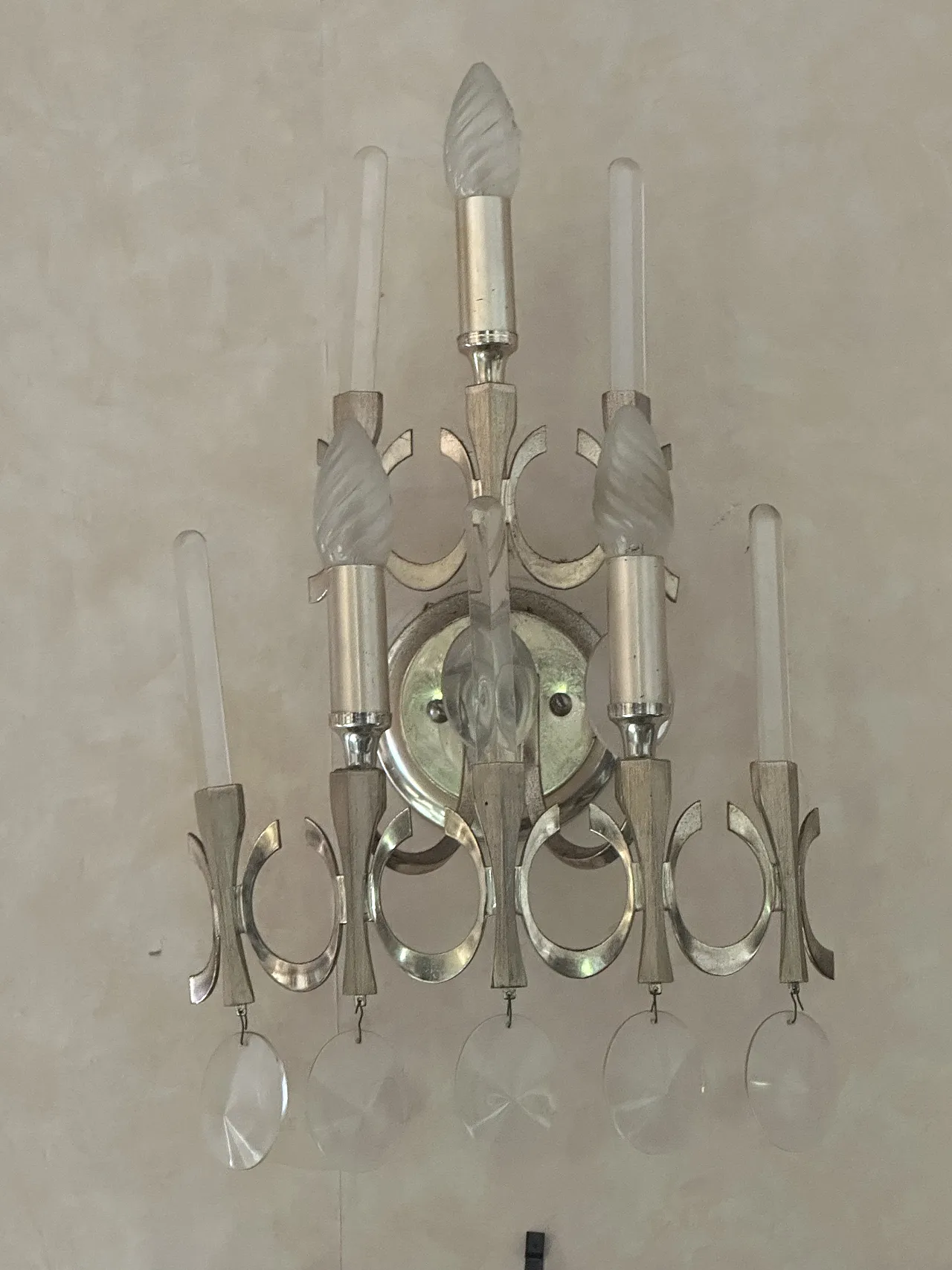 Chandelier and sconce by Gaetano Sciolari for Stilkronen, 1970s 14