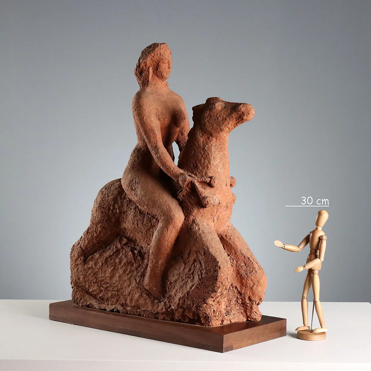 Rocking horse, terracotta Sculpture by José Pizzo, 20th century 2