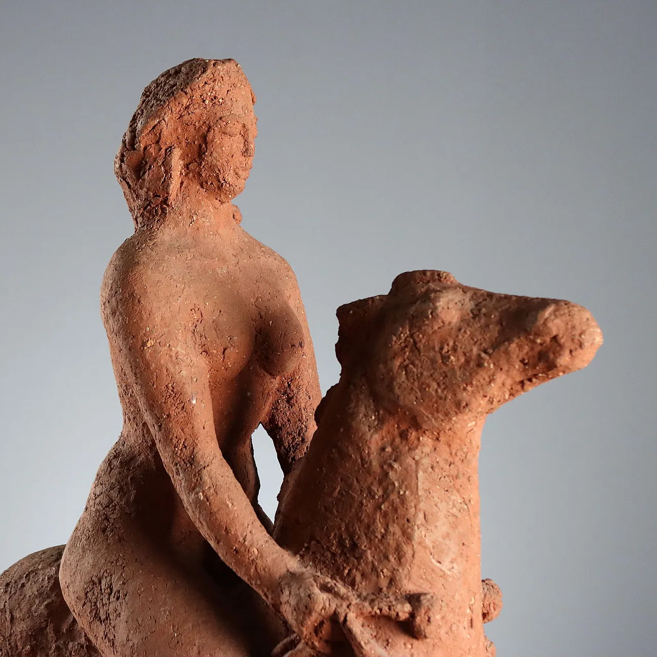 Rocking horse, terracotta Sculpture by José Pizzo, 20th century 3