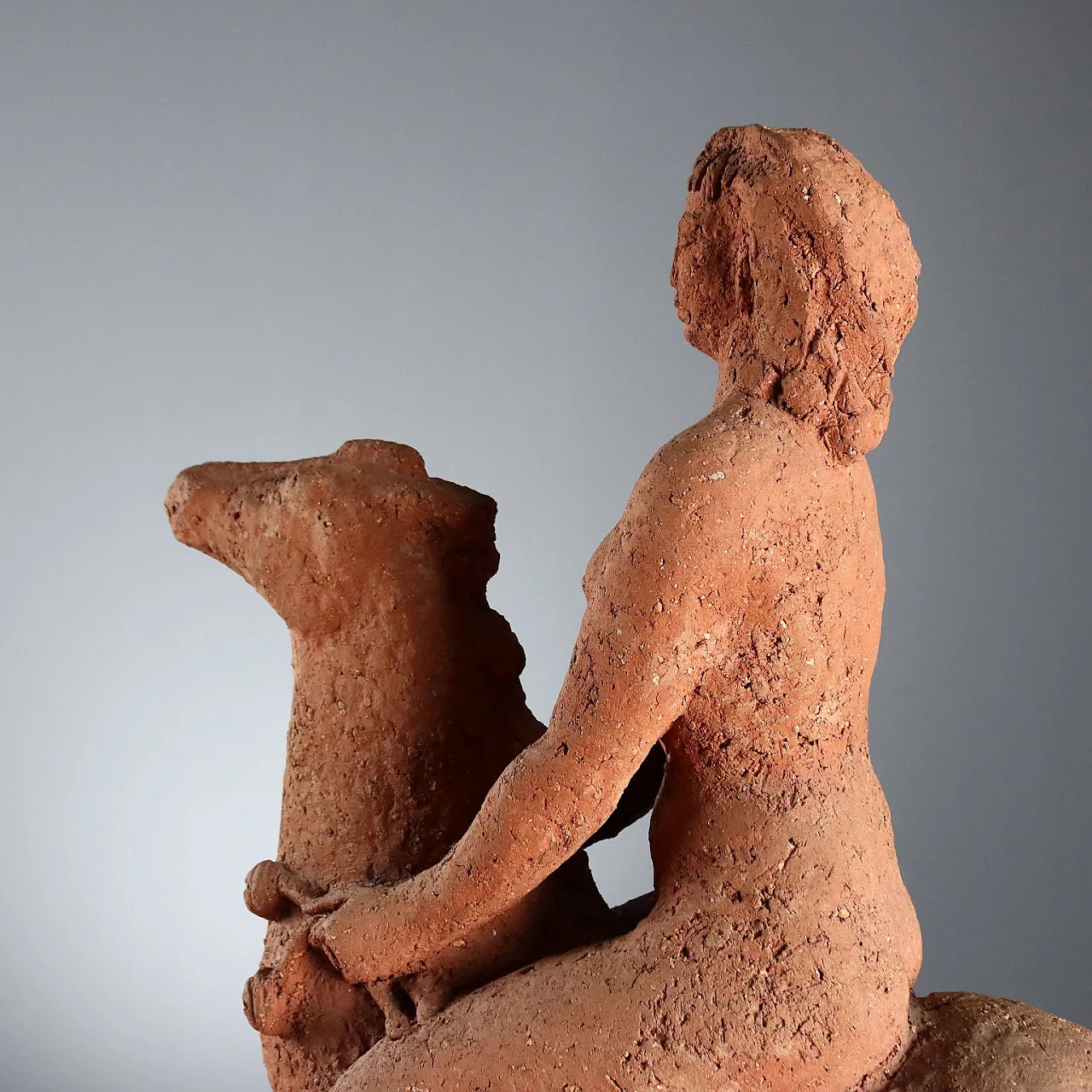 Rocking horse, terracotta Sculpture by José Pizzo, 20th century 9