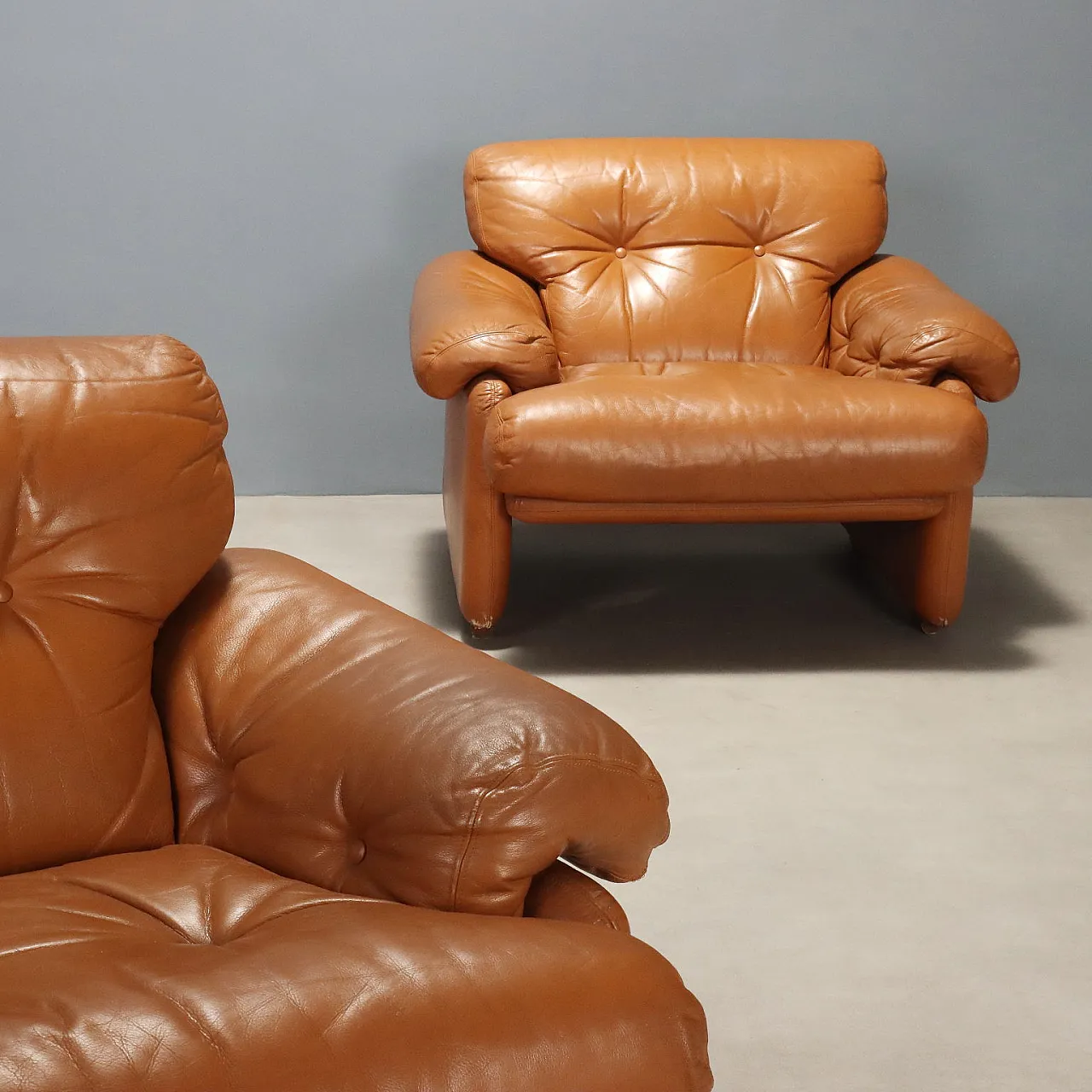 Coppia di poltrone Coronado di Tobia Scarpa per B&B Italia, anni '70 3