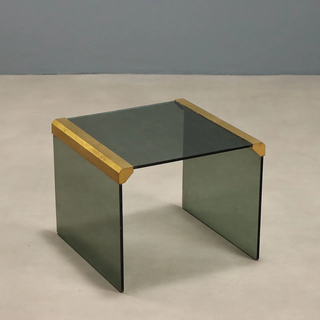 Glass coffee table, 1980s 1