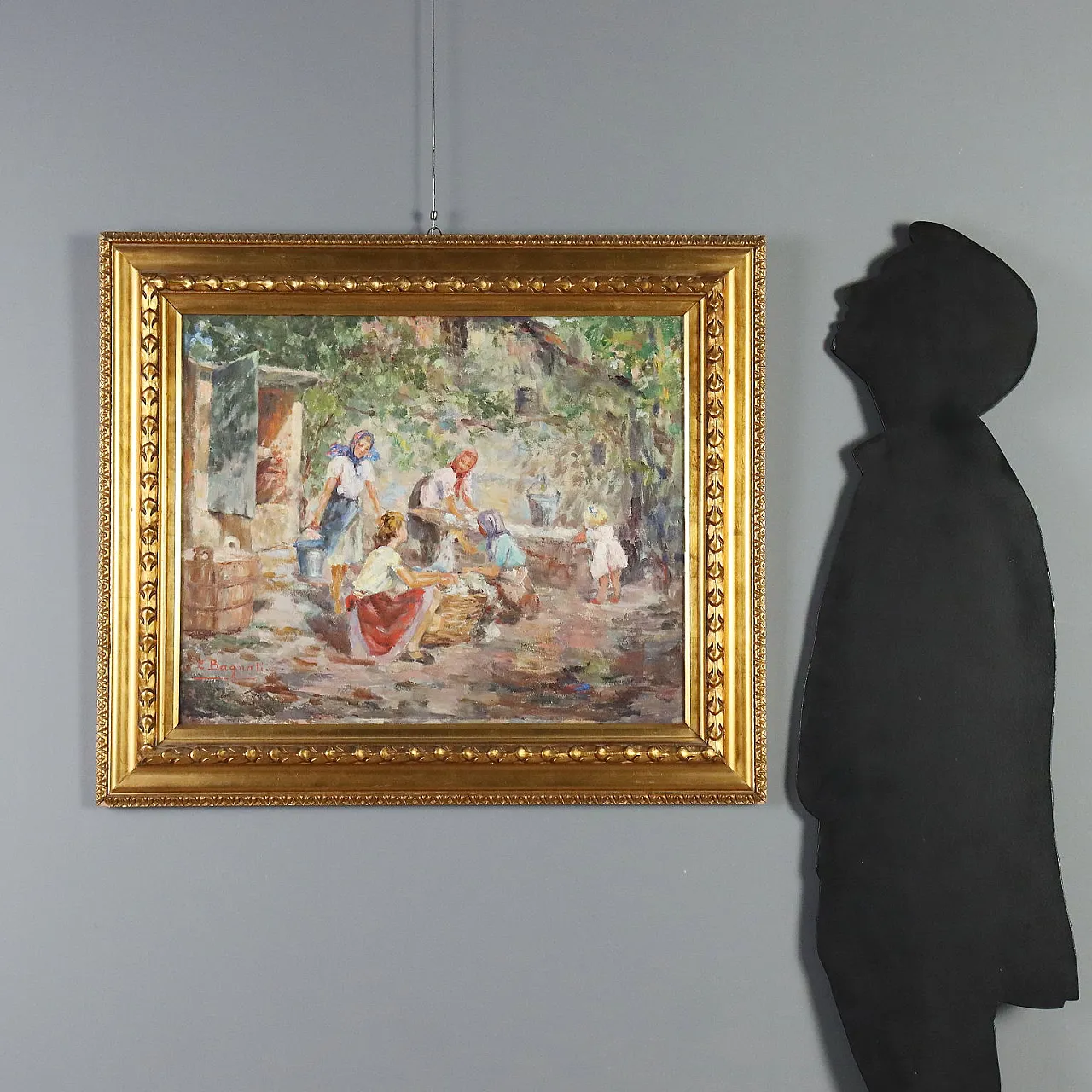 Painting Scene with Women at the Washhouse, 20th century 2