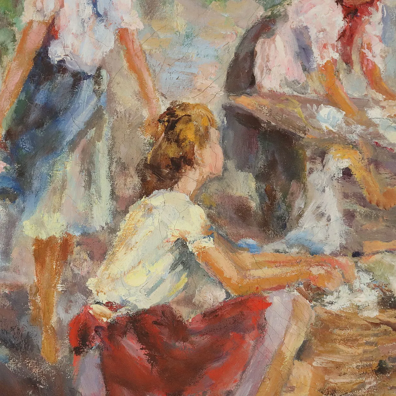 Painting Scene with Women at the Washhouse, 20th century 5