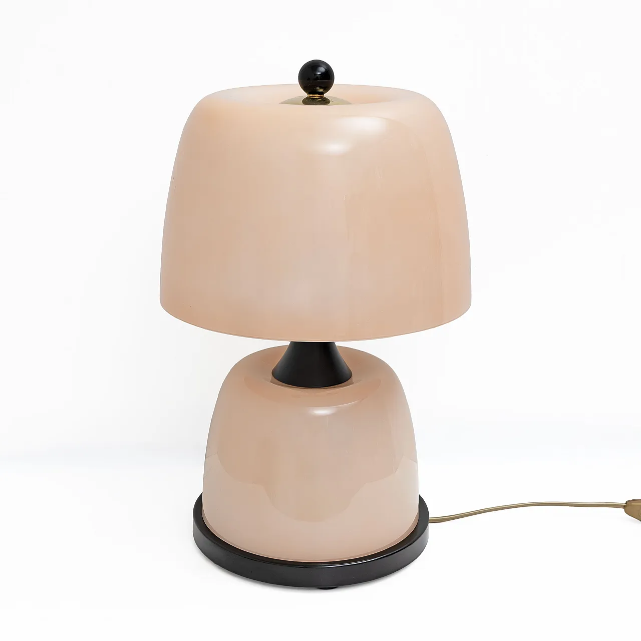 Pair of Murano glass table lamps in Powder Pink, late 20th century 2