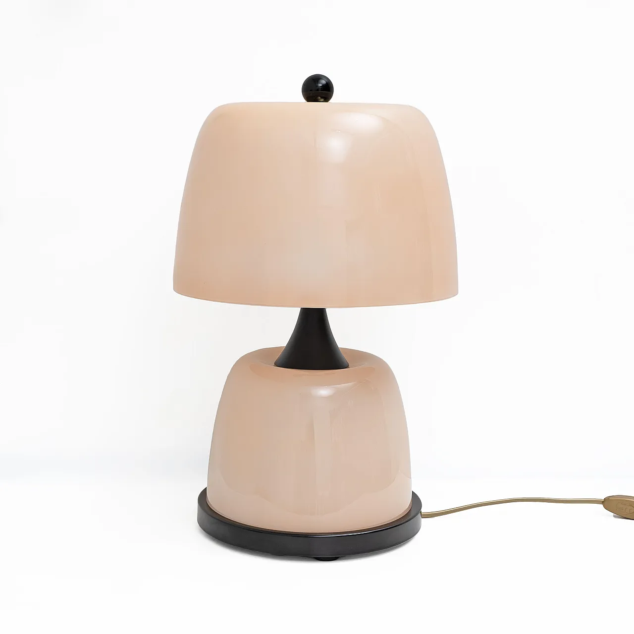 Pair of Murano glass table lamps in Powder Pink, late 20th century 3