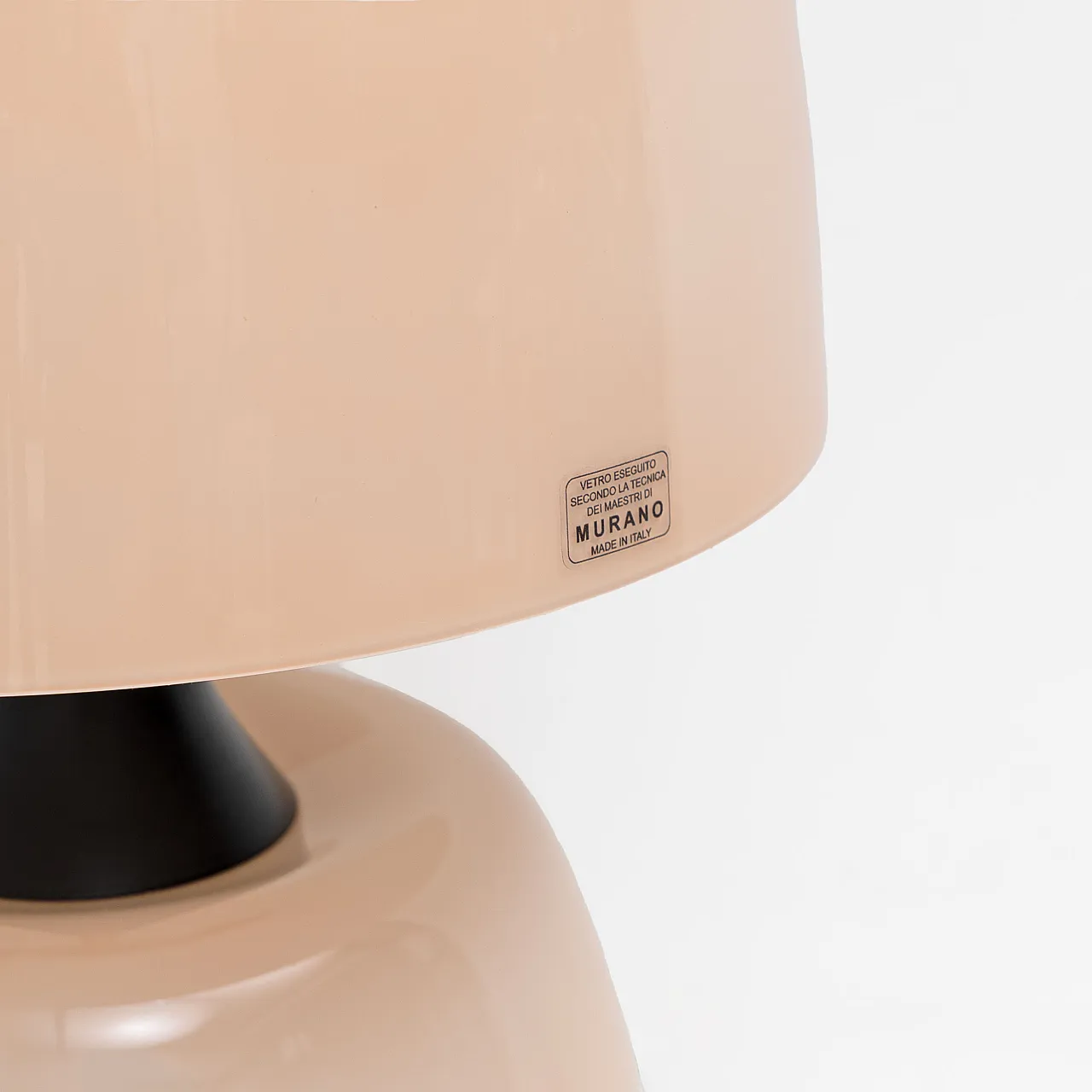 Pair of Murano glass table lamps in Powder Pink, late 20th century 5