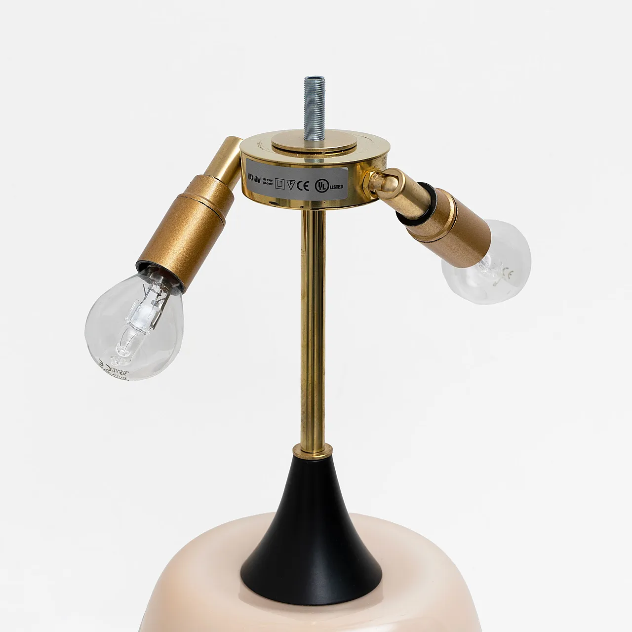 Pair of Murano glass table lamps in Powder Pink, late 20th century 6
