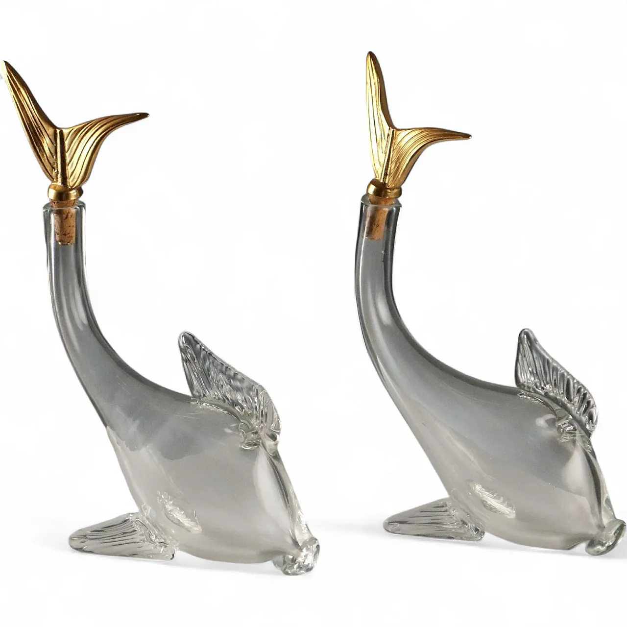 Coppia di decanter in vetro, Manifattura di Murano, '900 10