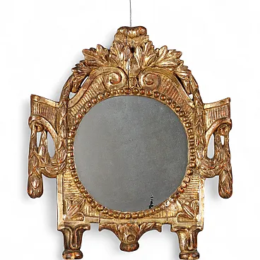 Specchiera in legno intagliato e dorato, '700