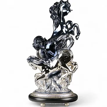 Composizione di Cavalli Lamina Argento Manifattura Ottaviani, '900