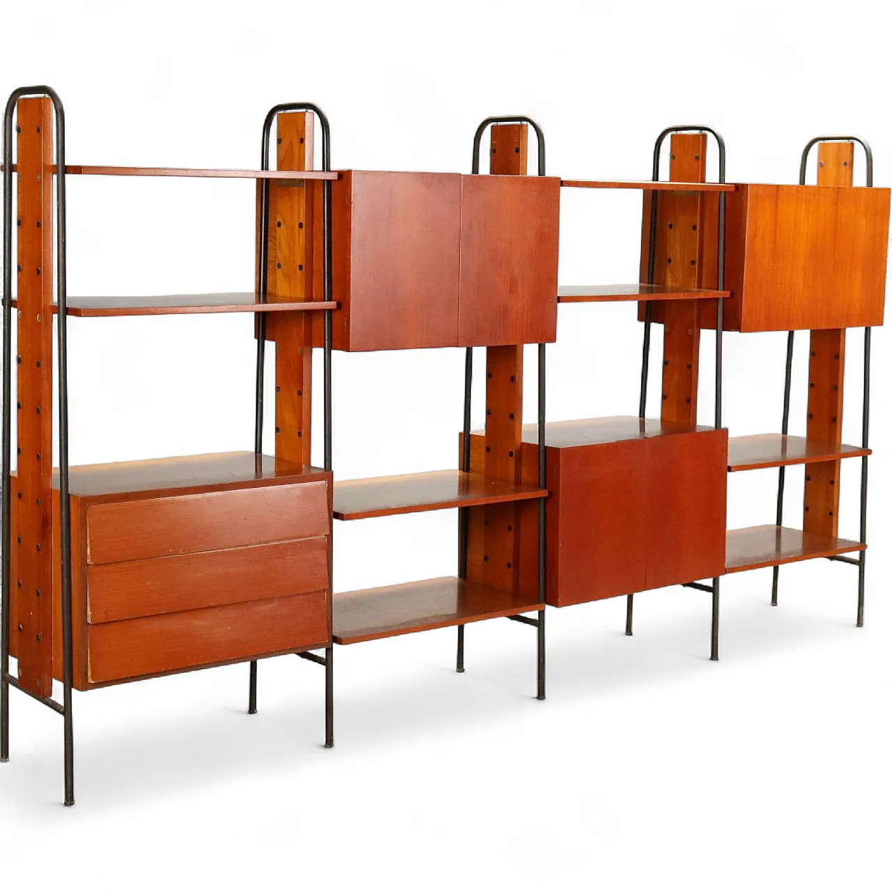 Libreria in teak impiallacciato, anni '60 11